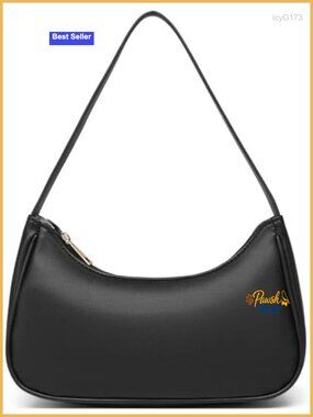 Vegan Leather Hobo Sling Tote Handbag with Zipper Closure Retro Purse Shoulder